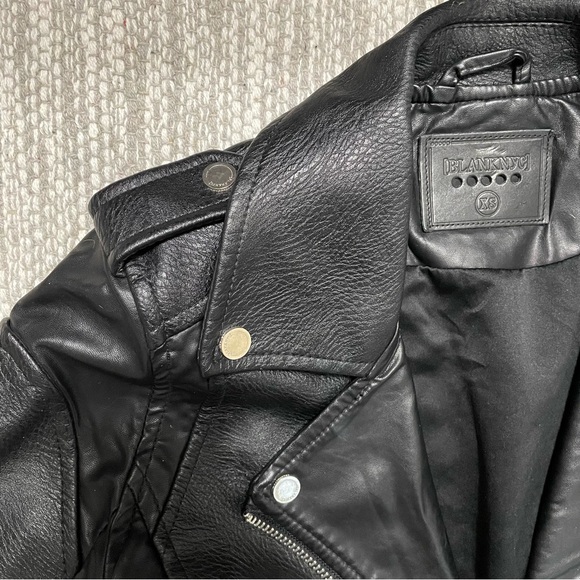 Blank NYC Women’s Faux Leather Black Moto Jacket Size XS - Picture 7 of 15
